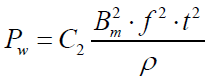 涡流消耗Pw的盘算公式