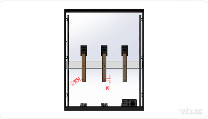 装置铜排孔径示意图