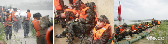 抗洪救灾的武士