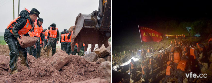 抗洪救灾的武士