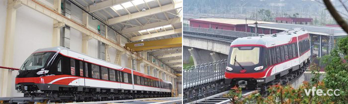 运行中的长沙磁浮快线