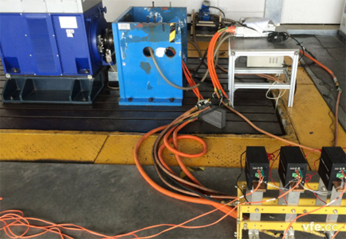 海内某牵引电机变频器负载现场丈量接线示意图